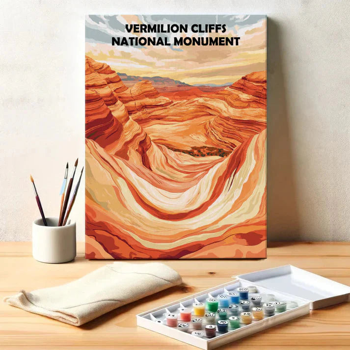 Vermilion Cliffs National Monument - Paint by Numbers Kit EasyArtJoy