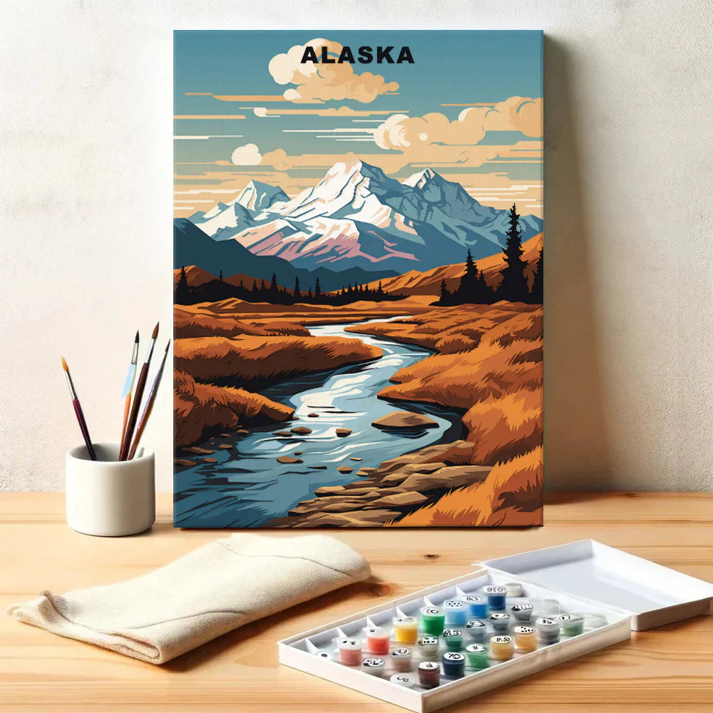 Alaska U.S. State - Paint by Numbers Kit EasyArtJoy