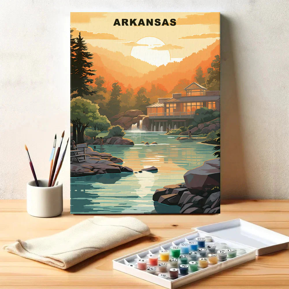 Arkansas U.S. State - Paint by Numbers Kit EasyArtJoy