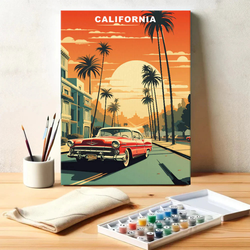 California U.S. State - Paint by Numbers Kit EasyArtJoy