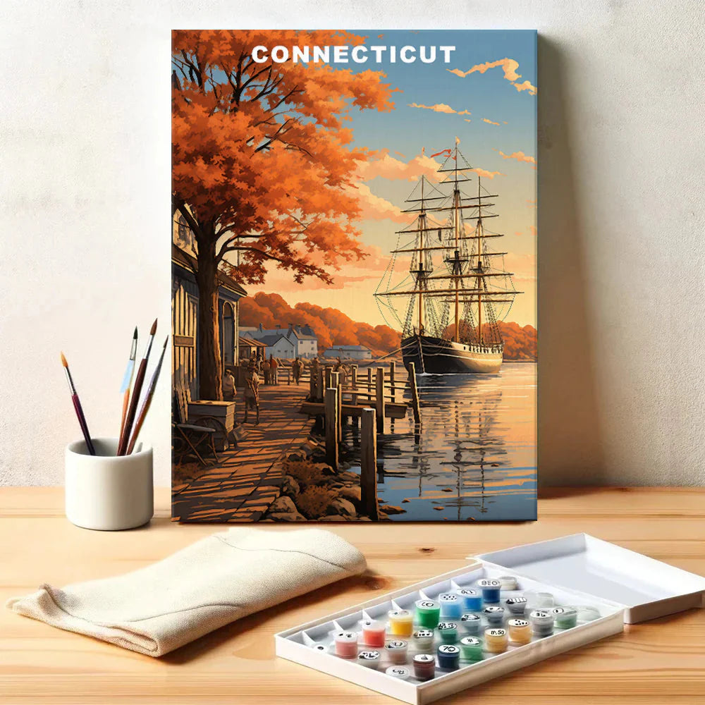 Connecticut U.S. State - Paint by Numbers Kit EasyArtJoy