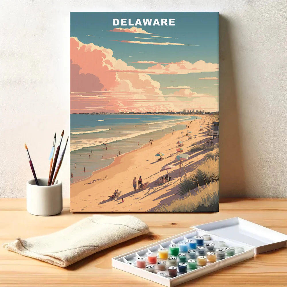 Delaware U.S. State - Paint by Numbers Kit EasyArtJoy