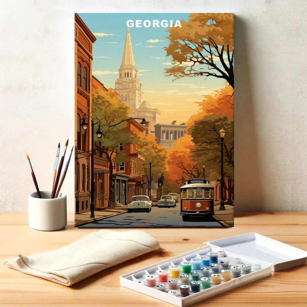 Georgia U.S. State - Paint by Numbers Kit EasyArtJoy