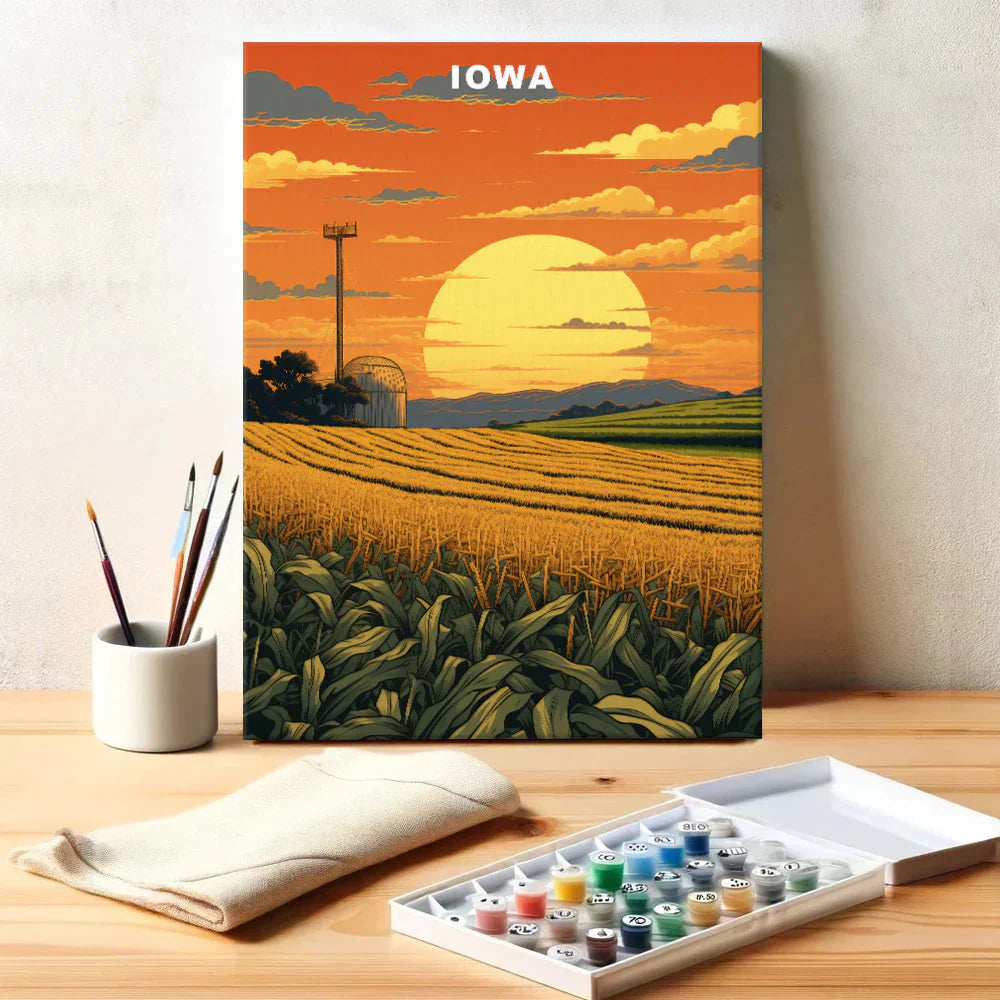 Iowa U.S. State - Paint by Numbers Kit EasyArtJoy