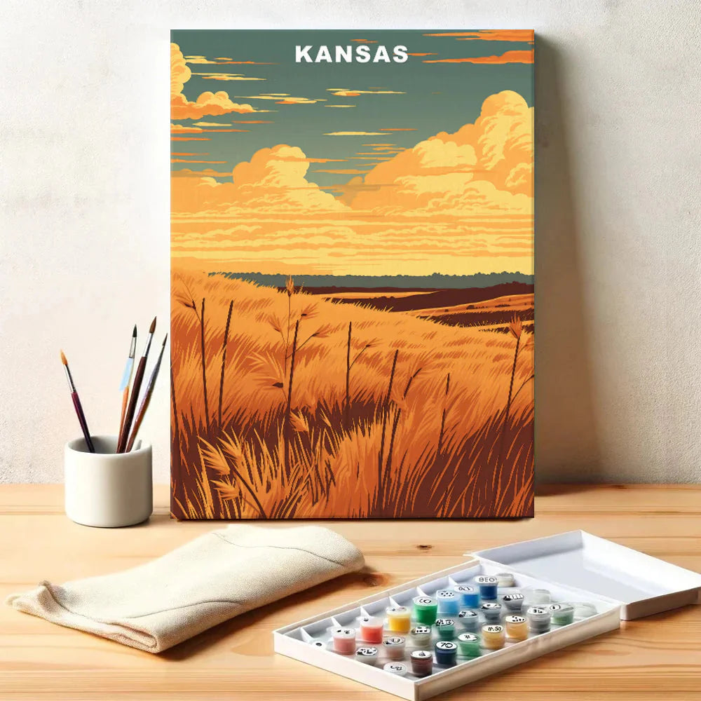 Kansas U.S. State - Paint by Numbers Kit EasyArtJoy