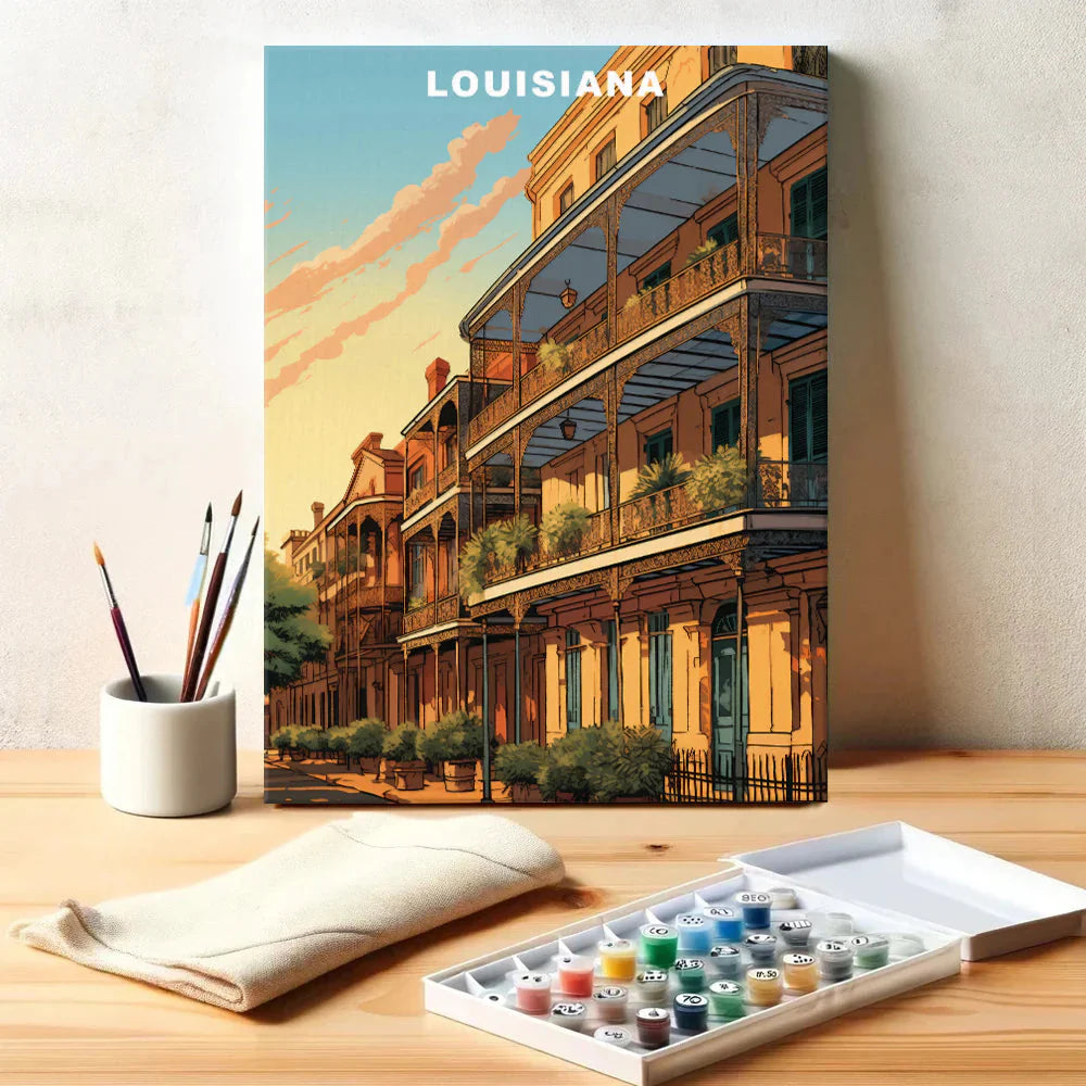 Louisiana U.S. State - Paint by Numbers Kit EasyArtJoy