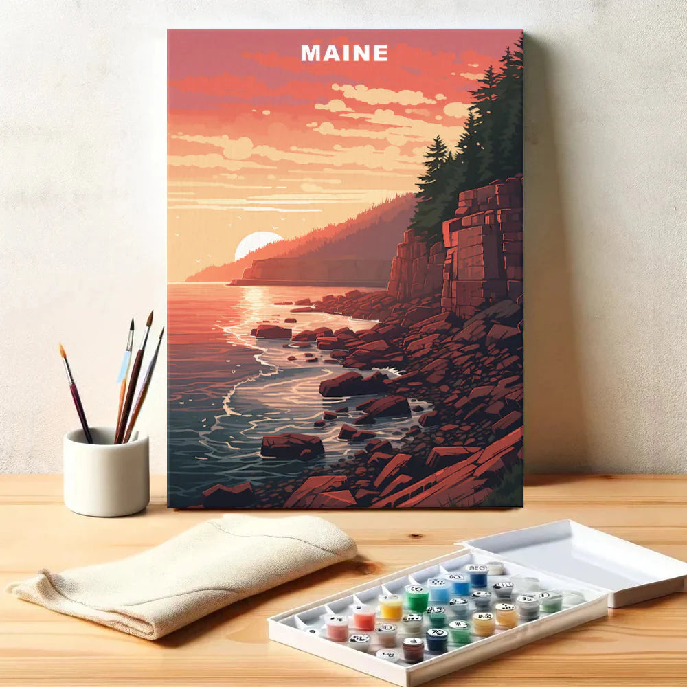 Maine U.S. State - Paint by Numbers Kit EasyArtJoy