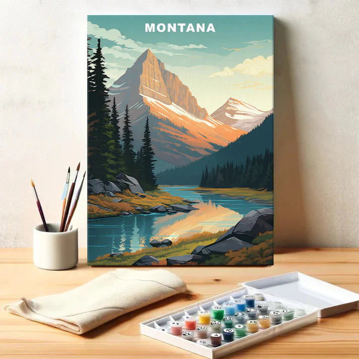 Montana U.S. State - Paint by Numbers Kit EasyArtJoy