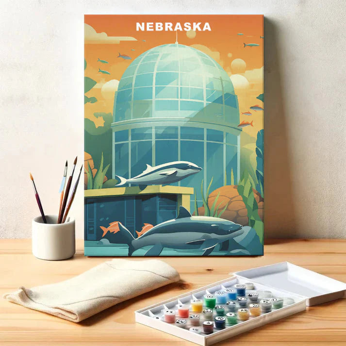 Nebraska U.S. State - Paint by Numbers Kit EasyArtJoy
