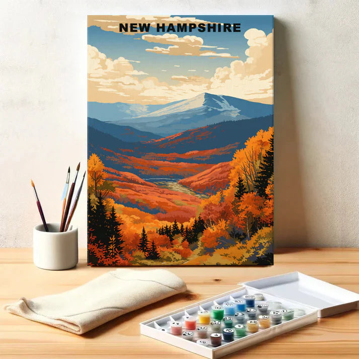 New Hampshire U.S. State - Paint by Numbers Kit EasyArtJoy