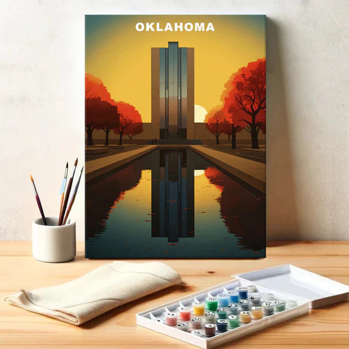 Oklahoma U.S. State - Paint by Numbers Kit EasyArtJoy