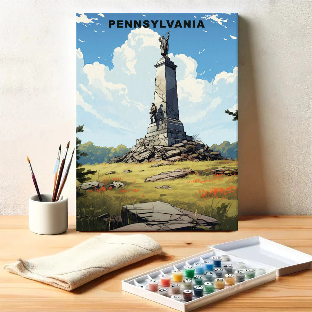Pennsylvania U.S. State - Paint by Numbers Kit EasyArtJoy