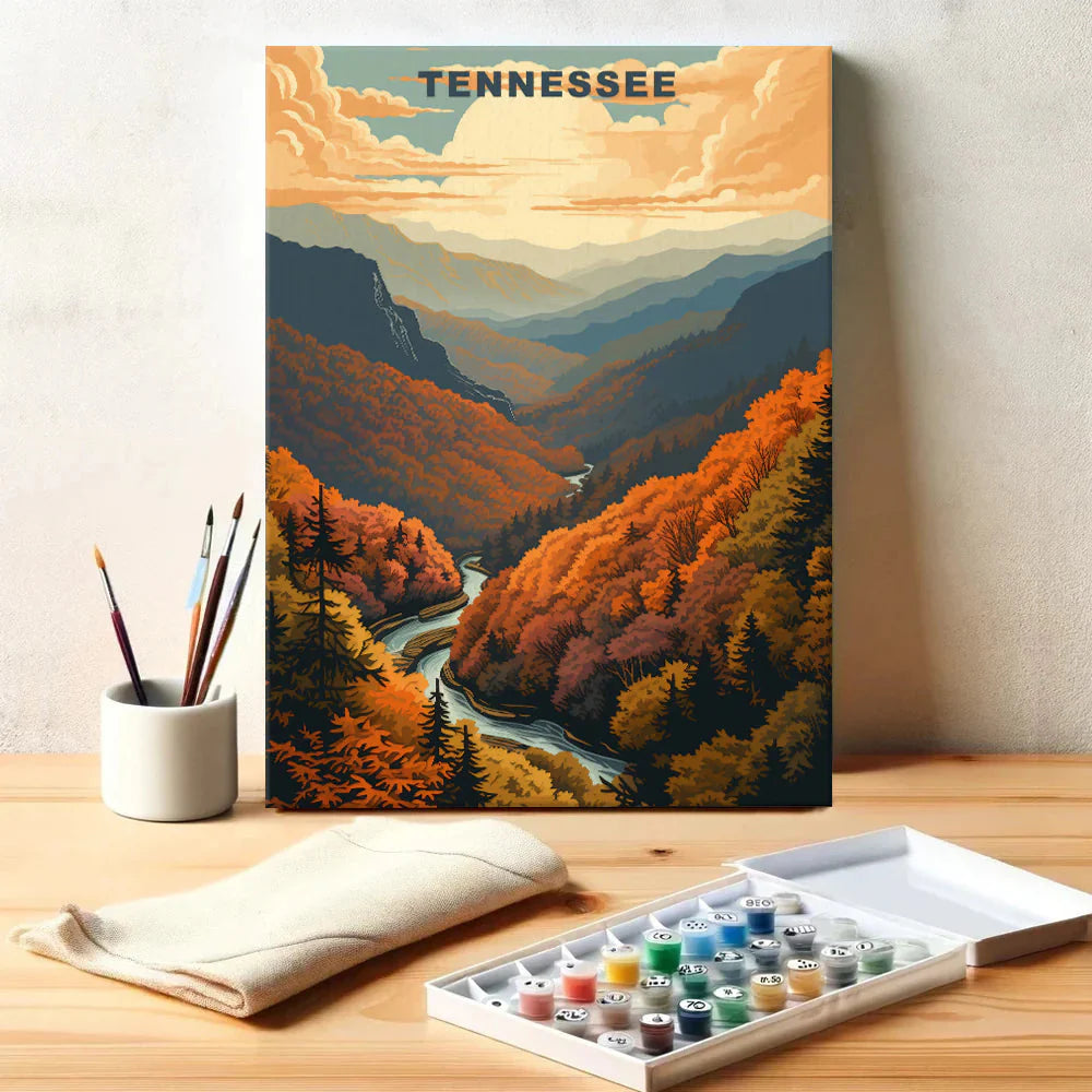 Tennessee U.S. State - Paint by Numbers Kit EasyArtJoy