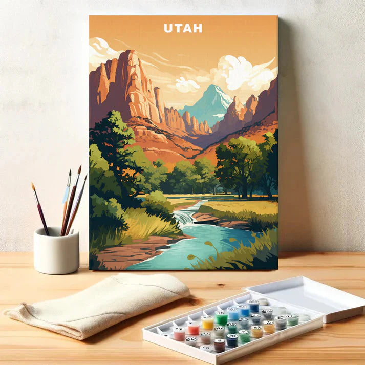 Utah U.S. State - Paint by Numbers Kit EasyArtJoy
