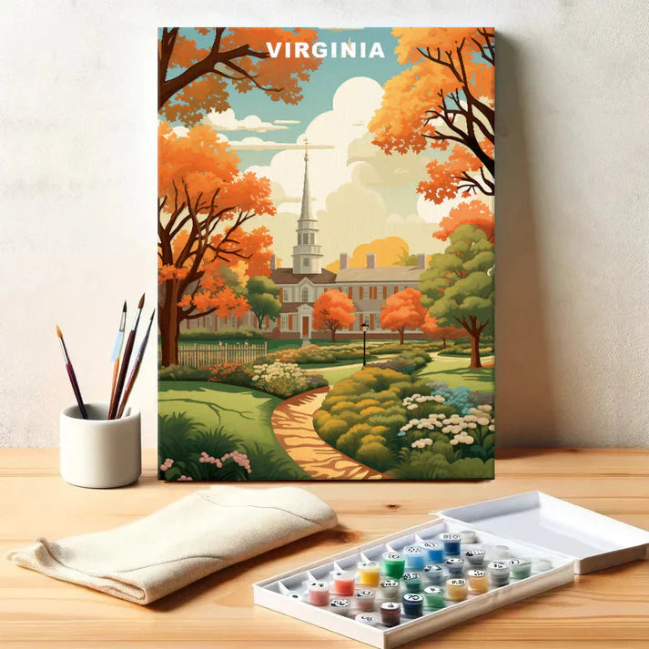 Virginia U.S. State - Paint by Numbers Kit EasyArtJoy
