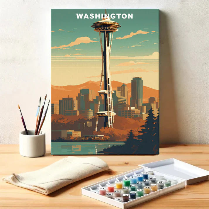Washington U.S. State - Paint by Numbers Kit EasyArtJoy