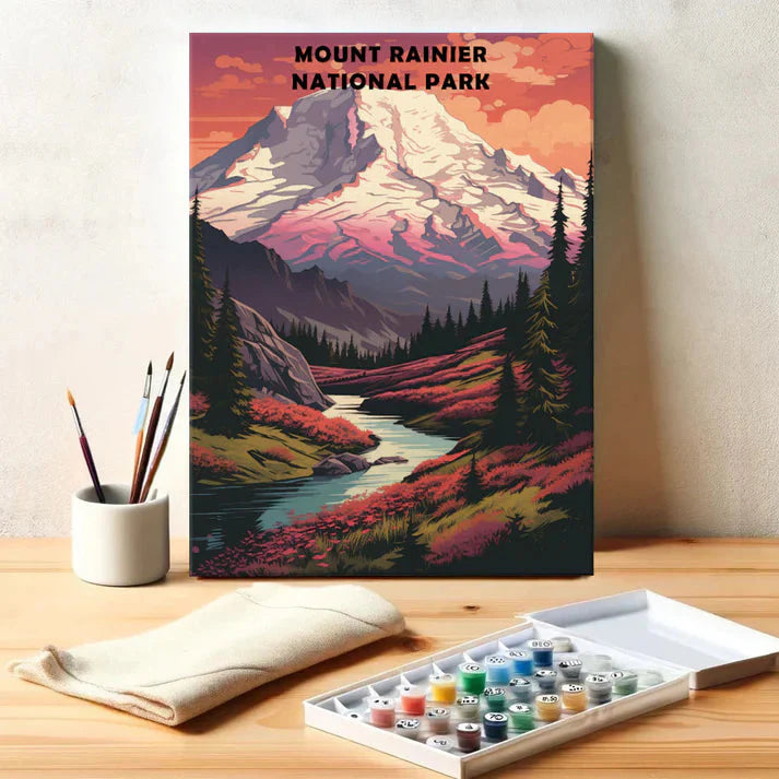 Mount Rainier National Park - Paint by Numbers Kit EasyArtJoy