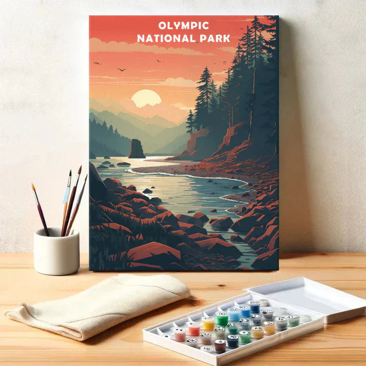 Olympic National Park - Paint by Numbers Kit EasyArtJoy