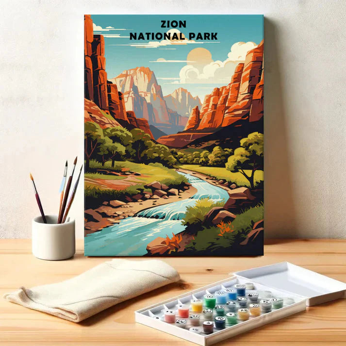 Zion National Park - Paint by Numbers Kit EasyArtJoy