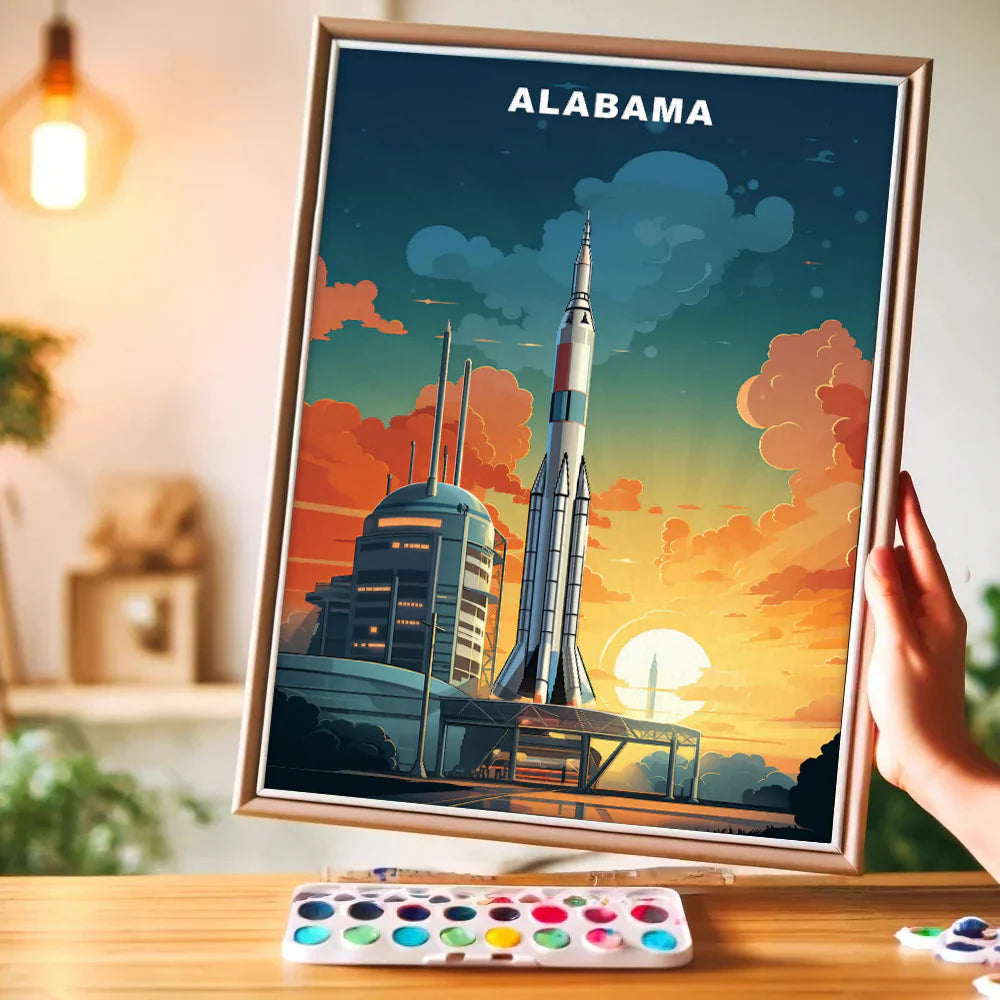 Alabama U.S. State - Paint by Numbers Kit EasyArtJoy