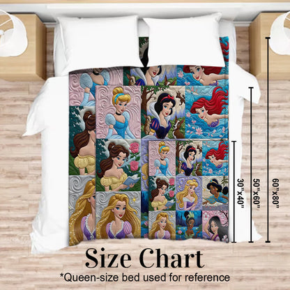 Beautiful Princesses - Personalized Mouse Blanket | TT110429