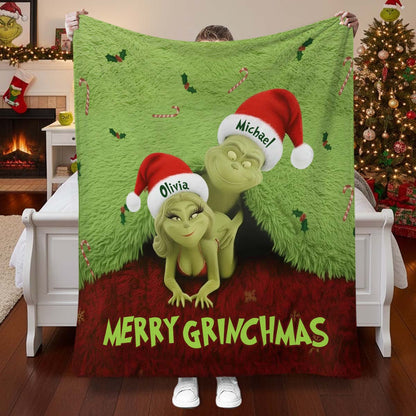 What I Love Doing Most This Grinchmas - Personalized Stole Christmas Blanket