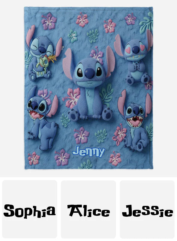Ohana Means Family - Personalized 3D Inflated Effect Blanket