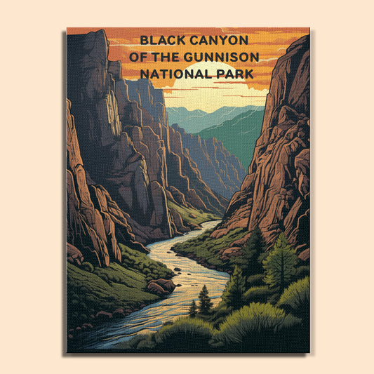 Black Canyon of the Gunnison National Park (Original Edition) | Paint by Numbers Kit EasyArtJoy