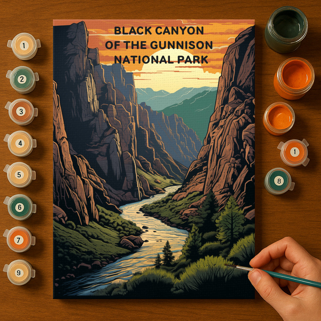 Black Canyon of the Gunnison National Park (Original Edition) | Paint by Numbers Kit EasyArtJoy