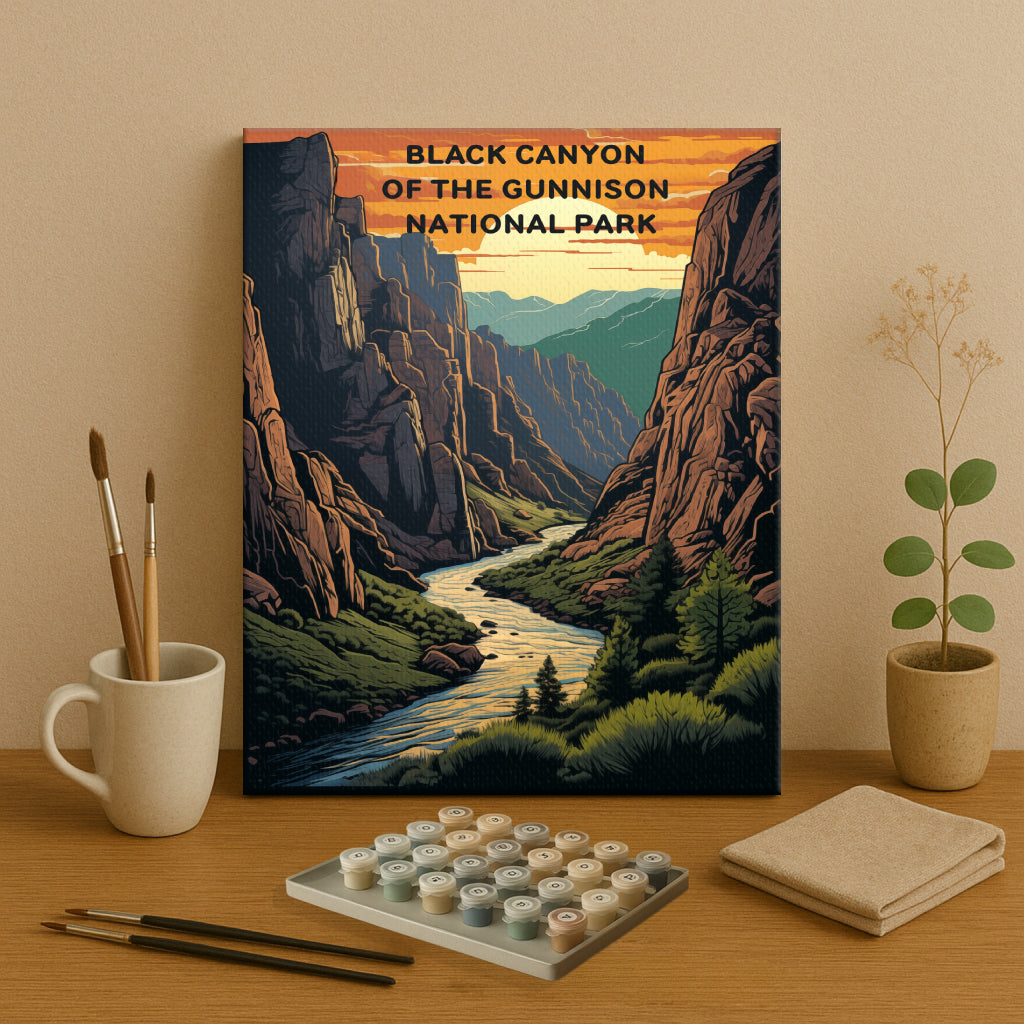 Black Canyon of the Gunnison National Park (Original Edition) | Paint by Numbers Kit EasyArtJoy