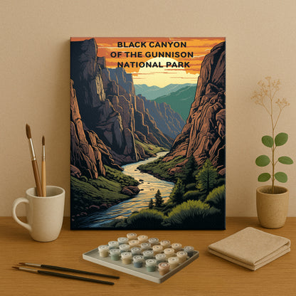 Black Canyon of the Gunnison National Park (Original Edition) | Paint by Numbers Kit EasyArtJoy