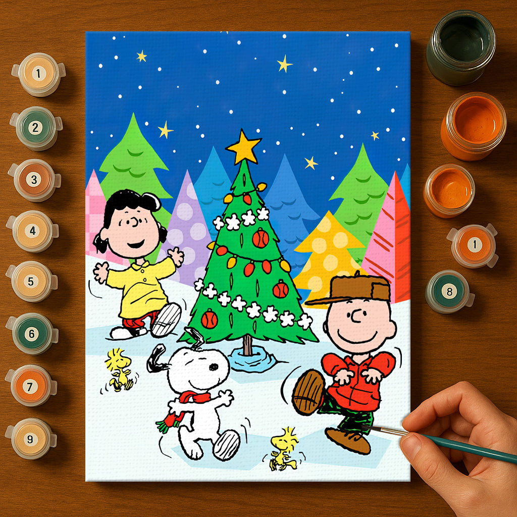 Colorful Christmas Joy #10 | Paint by Numbers Kit EasyArtJoy