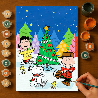 Colorful Christmas Joy #10 | Paint by Numbers Kit EasyArtJoy
