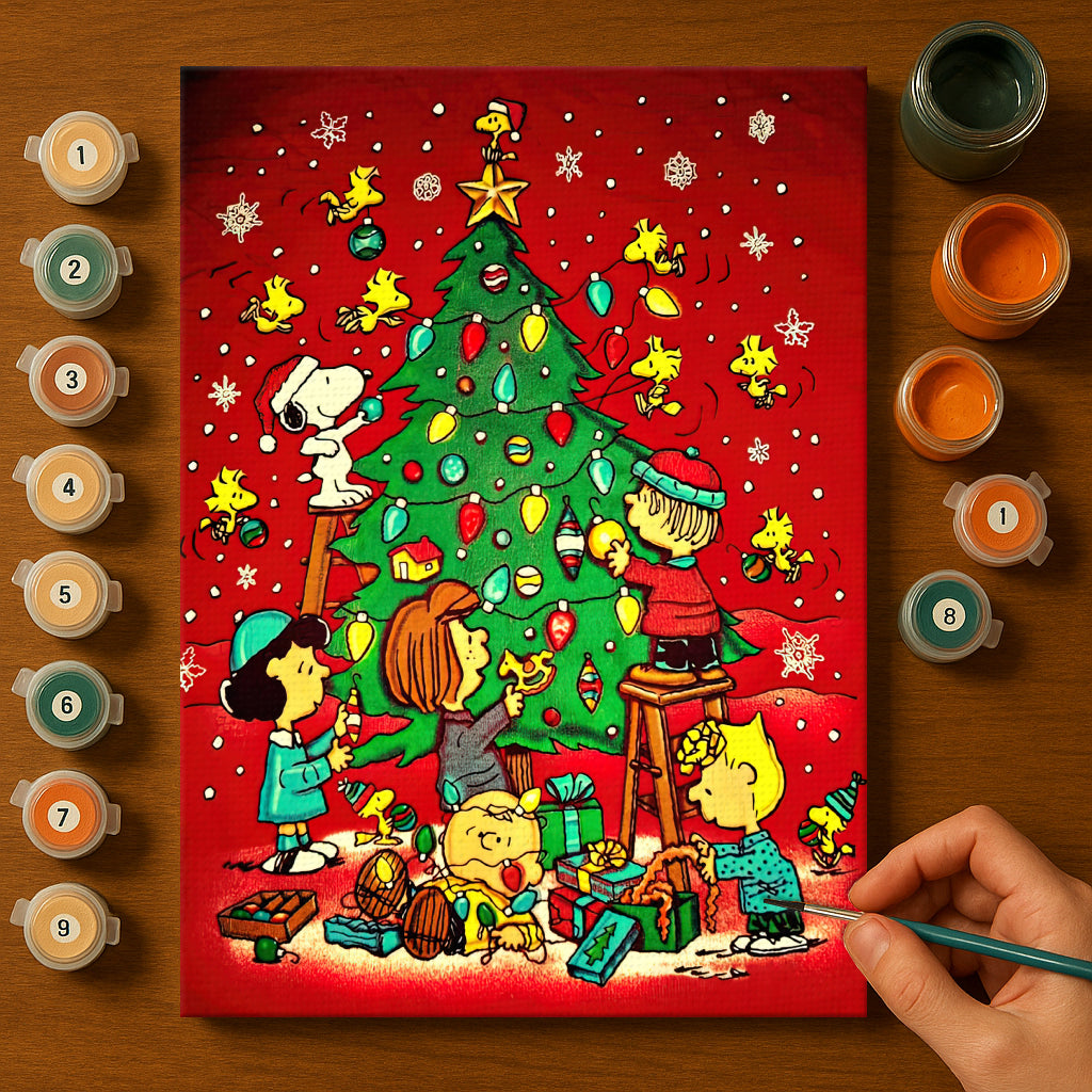 Colorful Christmas Joy #12 | Paint by Numbers Kit EasyArtJoy