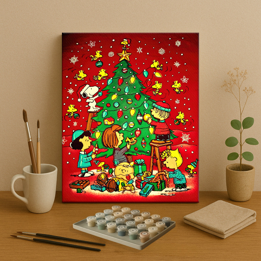Colorful Christmas Joy #12 | Paint by Numbers Kit EasyArtJoy