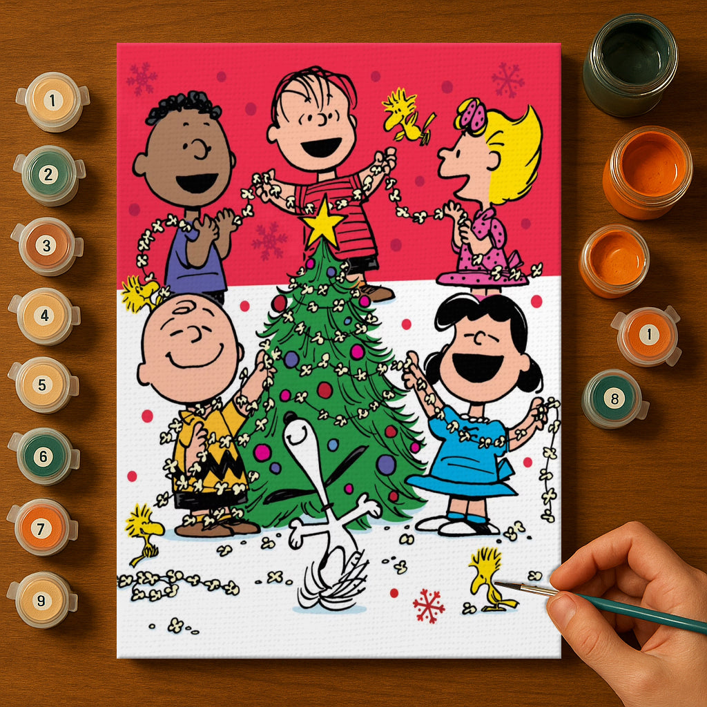 Colorful Christmas Joy #1 | Paint by Numbers Kit EasyArtJoy