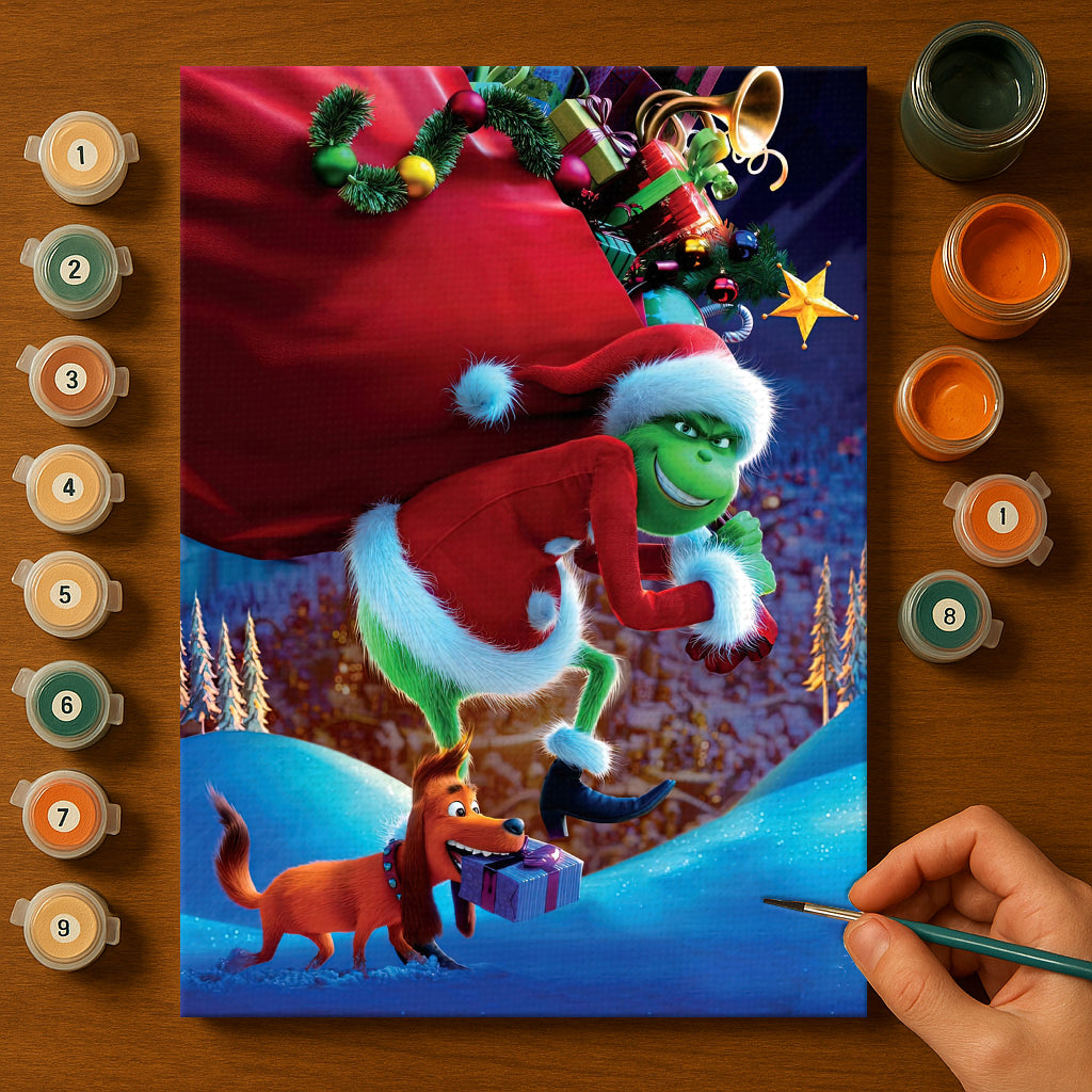 Colorful Christmas Joy #23 | Paint by Numbers Kit EasyArtJoy