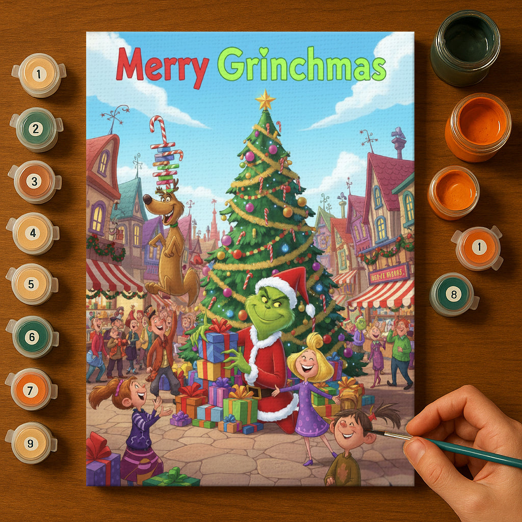 Colorful Christmas Joy #38 | Paint by Numbers Kit EasyArtJoy