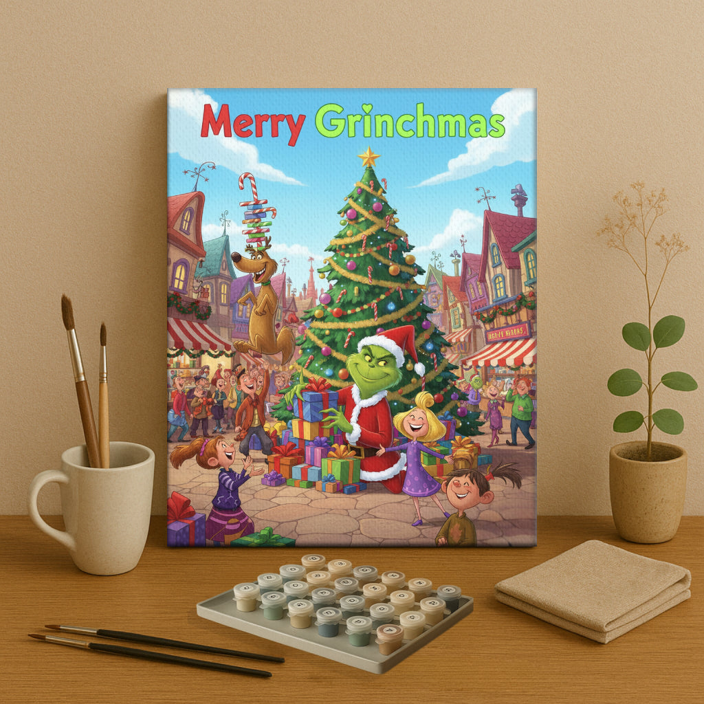 Colorful Christmas Joy #38 | Paint by Numbers Kit EasyArtJoy