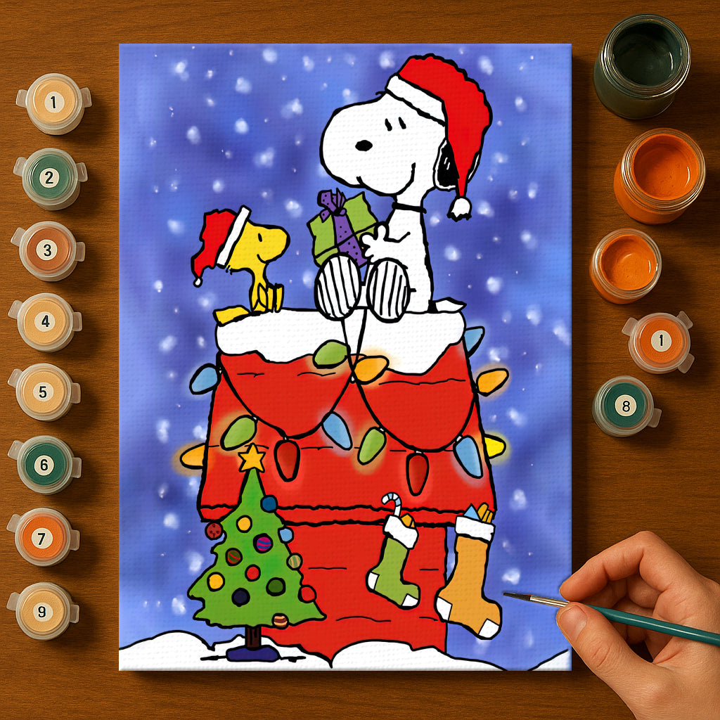 Colorful Christmas Joy #3 | Paint by Numbers Kit EasyArtJoy