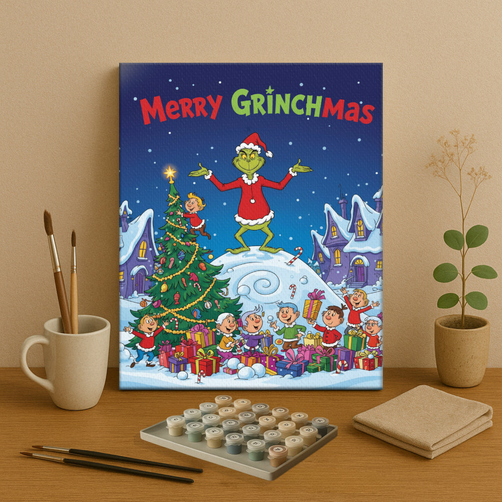 Colorful Christmas Joy #40 | Paint by Numbers Kit EasyArtJoy