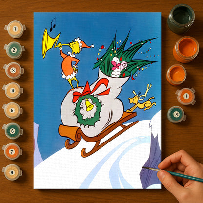 Colorful Christmas Joy #42 | Paint by Numbers Kit EasyArtJoy