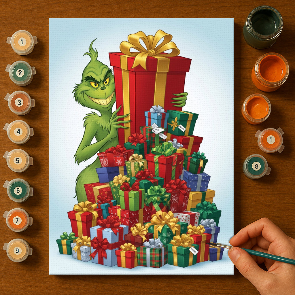 Colorful Christmas Joy #62 | Paint by Numbers Kit EasyArtJoy