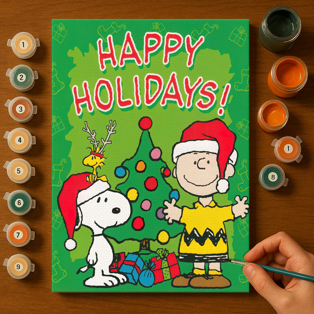Colorful Christmas Joy #6 | Paint by Numbers Kit EasyArtJoy