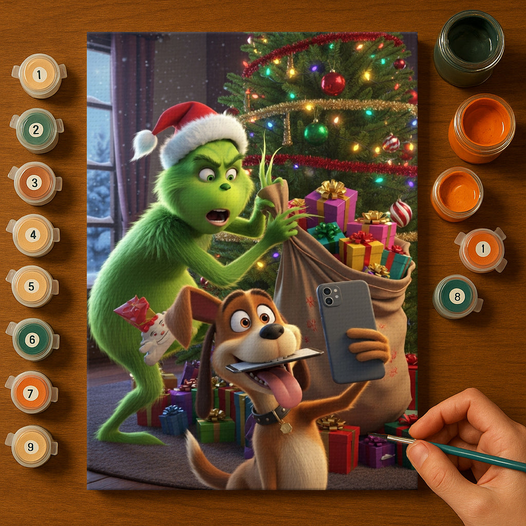 Colorful Christmas Joy #93 | Paint by Numbers Kit EasyArtJoy