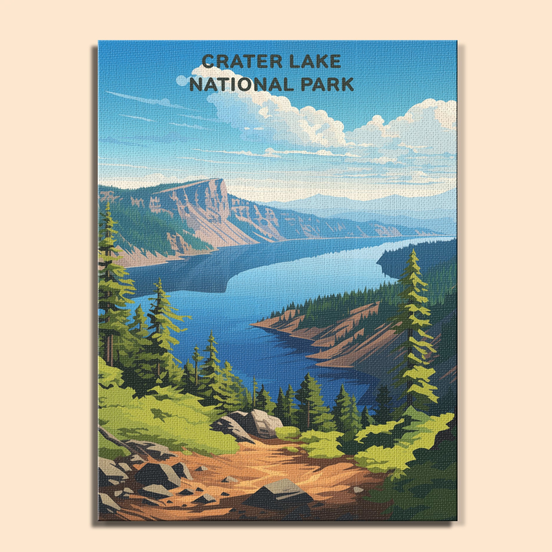 Crater Lake National Park (Original Edition) | Paint by Numbers Kit EasyArtJoy