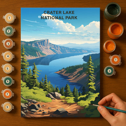 Crater Lake National Park (Original Edition) | Paint by Numbers Kit EasyArtJoy