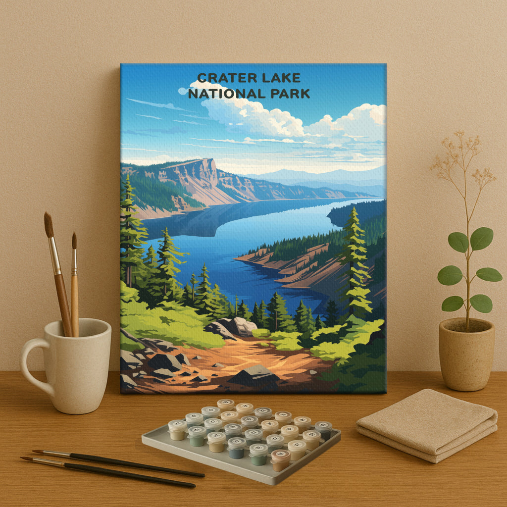 Crater Lake National Park (Original Edition) | Paint by Numbers Kit EasyArtJoy