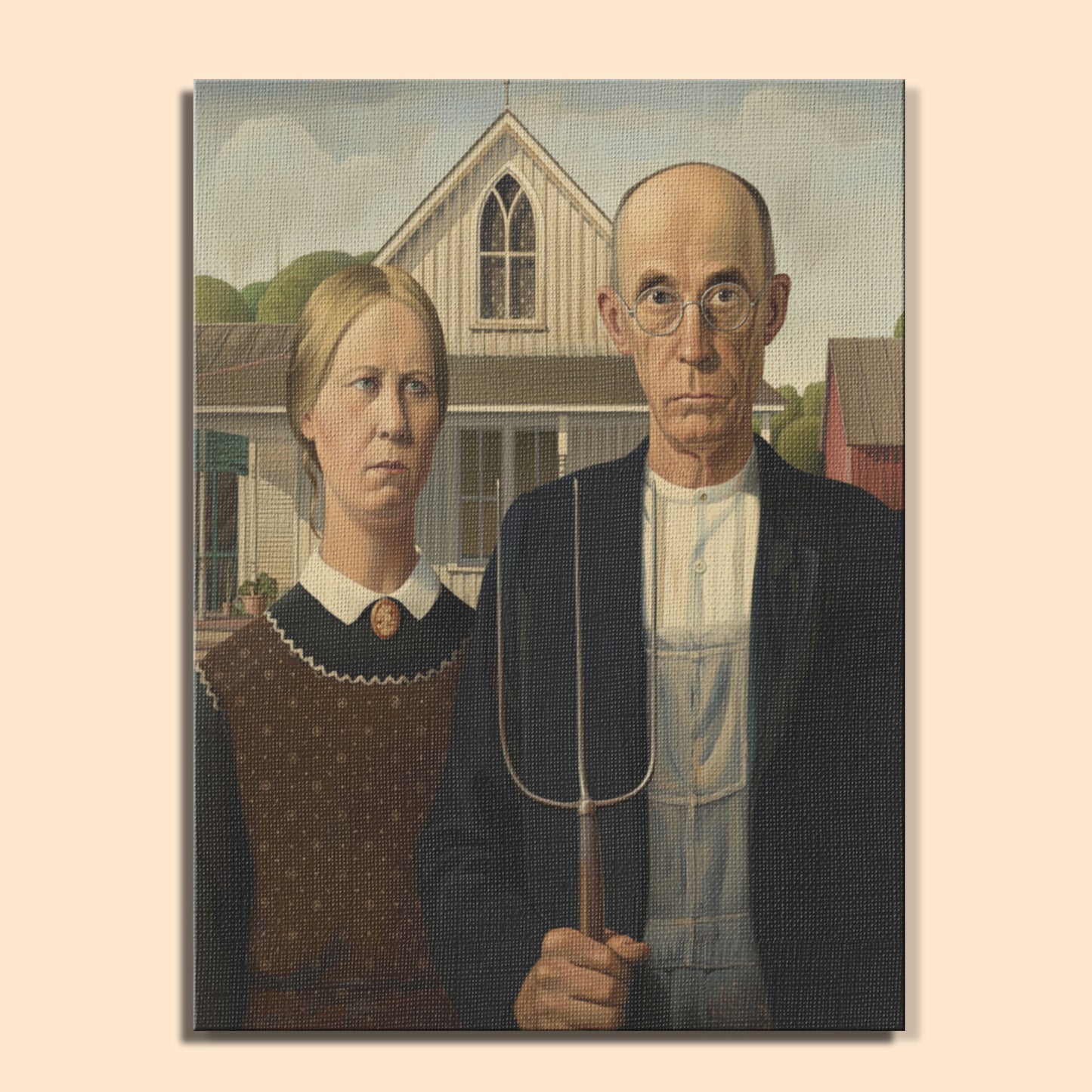 Farmer Couple in Gothic Style | Paint by Numbers Kit EasyArtJoy