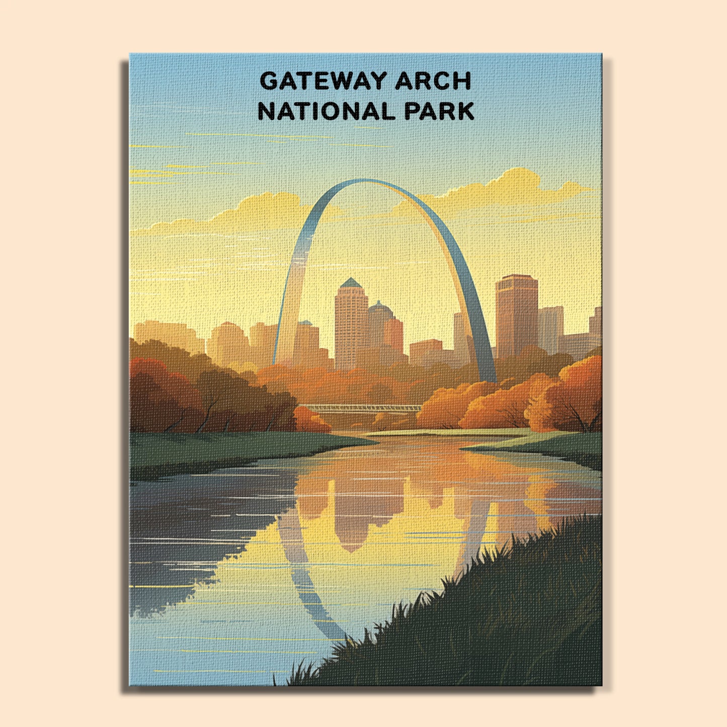 Gateway Arch National Park (Original Edition) | Paint by Numbers Kit EasyArtJoy